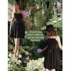 image:imageScarlet Darkness Corset Mini Dress for Women Teens Fairy Chiffon Sundress Graduation DressesBlack