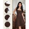 image:imageScarlet Darkness Corset Mini Dress for Women Teens Fairy Chiffon Sundress Graduation DressesCoffee