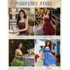 image:imageScarlet Darkness Corset Mini Dress for Women Teens Fairy Chiffon Sundress Graduation DressesCoffee