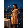 image:imageScarlet Darkness Corset Mini Dress for Women Teens Fairy Chiffon Sundress Graduation DressesCream Yellow
