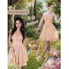 image:imageScarlet Darkness Corset Mini Dress for Women Teens Fairy Chiffon Sundress Graduation DressesCream Yellow