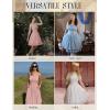 image:imageScarlet Darkness Corset Mini Dress for Women Teens Fairy Chiffon Sundress Graduation DressesPink