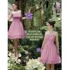 image:imageScarlet Darkness Corset Mini Dress for Women Teens Fairy Chiffon Sundress Graduation DressesPink Purple