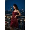 image:imageScarlet Darkness Corset Mini Dress for Women Teens Fairy Chiffon Sundress Graduation DressesWine Red