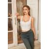 image:imageScarlet Darkness Corset Tops for Women Square Neck Renaissance Corset Back Lace Up Adjustable Straps Going Out Crop TopWhite