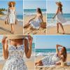 image:imageScarlet Darkness Floral Corset Dress Sundresses for Women 2026 Summer Mini Graduation DressBeige Blue Floral