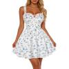 image:imageScarlet Darkness Floral Corset Dress Sundresses for Women 2026 Summer Mini Graduation DressBeige Blue Floral