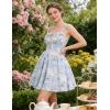 image:imageScarlet Darkness Floral Corset Dress Sundresses for Women 2026 Summer Mini Graduation DressPurple Floral