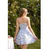 image:imageScarlet Darkness Floral Corset Dress Sundresses for Women 2026 Summer Mini Graduation DressWhite Blue Floral
