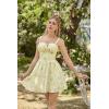 image:imageScarlet Darkness Floral Corset Dress Sundresses for Women 2026 Summer Mini Graduation DressYellow Green Floral