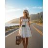 image:imageScarlet Darkness Floral Corset Dress for Women 2026 Summer Sundress Lace Up Mini Milkmaid Dresses with PocketsApricot Pink Floral