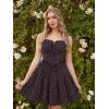 image:imageScarlet Darkness Floral Corset Dress for Women 2026 Summer Sundress Lace Up Mini Milkmaid Dresses with PocketsBlack Red Floral