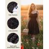 image:imageScarlet Darkness Floral Corset Dress for Women 2026 Summer Sundress Lace Up Mini Milkmaid Dresses with PocketsBlack Red Floral
