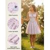 image:imageScarlet Darkness Floral Corset Dress for Women 2026 Summer Sundress Lace Up Mini Milkmaid Dresses with PocketsLight Purple Floral