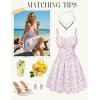 image:imageScarlet Darkness Floral Corset Dress for Women 2026 Summer Sundress Lace Up Mini Milkmaid Dresses with PocketsLight Purple Floral