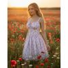 image:imageScarlet Darkness Floral Corset Dress for Women 2026 Summer Sundress Lace Up Mini Milkmaid Dresses with PocketsLight Purple Floral