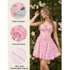 image:imageScarlet Darkness Floral Corset Dress for Women 2026 Summer Sundress Lace Up Mini Milkmaid Dresses with PocketsPink Flowers