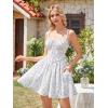 image:imageScarlet Darkness Floral Corset Dress for Women 2026 Summer Sundress Lace Up Mini Milkmaid Dresses with PocketsWhite Blue Flower