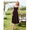 image:imageScarlet Darkness Floral Dress for Women 2026 Corset Milkmaid Dresses Casual Summer Sundress with PocketsBlack
