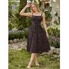 image:imageScarlet Darkness Floral Dress for Women 2026 Corset Milkmaid Dresses Casual Summer Sundress with PocketsBlack
