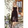 image:imageScarlet Darkness Floral Dress for Women 2026 Corset Milkmaid Dresses Casual Summer Sundress with PocketsBlack