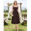 image:imageScarlet Darkness Floral Dress for Women 2026 Corset Milkmaid Dresses Casual Summer Sundress with PocketsBlack