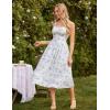 image:imageScarlet Darkness Floral Dress for Women 2026 Corset Milkmaid Dresses Casual Summer Sundress with PocketsBlue