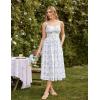 image:imageScarlet Darkness Floral Dress for Women 2026 Corset Milkmaid Dresses Casual Summer Sundress with PocketsBlue