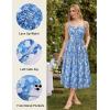 image:imageScarlet Darkness Floral Dress for Women 2026 Corset Milkmaid Dresses Casual Summer Sundress with PocketsBlue Floral