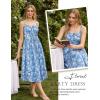 image:imageScarlet Darkness Floral Dress for Women 2026 Corset Milkmaid Dresses Casual Summer Sundress with PocketsBlue Floral