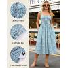 image:imageScarlet Darkness Floral Dress for Women 2026 Corset Milkmaid Dresses Casual Summer Sundress with PocketsDeep Blue