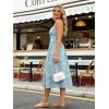 image:imageScarlet Darkness Floral Dress for Women 2026 Corset Milkmaid Dresses Casual Summer Sundress with PocketsDeep Blue