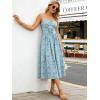 image:imageScarlet Darkness Floral Dress for Women 2026 Corset Milkmaid Dresses Casual Summer Sundress with PocketsDeep Blue