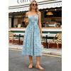 image:imageScarlet Darkness Floral Dress for Women 2026 Corset Milkmaid Dresses Casual Summer Sundress with PocketsDeep Blue