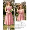 image:imageScarlet Darkness Floral Dress for Women 2026 Corset Milkmaid Dresses Casual Summer Sundress with PocketsPink