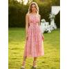 image:imageScarlet Darkness Floral Dress for Women 2026 Corset Milkmaid Dresses Casual Summer Sundress with PocketsPink