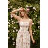 image:imageScarlet Darkness Floral Dress for Women 2026 Corset Milkmaid Dresses Casual Summer Sundress with PocketsPink Rose