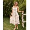 image:imageScarlet Darkness Floral Dress for Women 2026 Corset Milkmaid Dresses Casual Summer Sundress with PocketsPink Rose