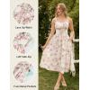 image:imageScarlet Darkness Floral Dress for Women 2026 Corset Milkmaid Dresses Casual Summer Sundress with PocketsPink Rose