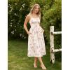 image:imageScarlet Darkness Floral Dress for Women 2026 Corset Milkmaid Dresses Casual Summer Sundress with PocketsPink Rose