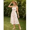 image:imageScarlet Darkness Floral Dress for Women 2026 Corset Milkmaid Dresses Casual Summer Sundress with PocketsPink Rose