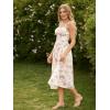 image:imageScarlet Darkness Floral Dress for Women 2026 Corset Milkmaid Dresses Casual Summer Sundress with PocketsPink Rose