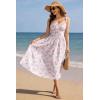 image:imageScarlet Darkness Floral Dress for Women 2026 Corset Milkmaid Dresses Casual Summer Sundress with PocketsPurple