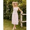 image:imageScarlet Darkness Floral Dress for Women 2026 Corset Milkmaid Dresses Casual Summer Sundress with PocketsPurple