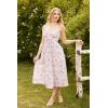 image:imageScarlet Darkness Floral Dress for Women 2026 Corset Milkmaid Dresses Casual Summer Sundress with PocketsPurple