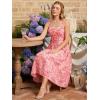 image:imageScarlet Darkness Floral Dress for Women 2026 Corset Milkmaid Dresses Casual Summer Sundress with PocketsRed