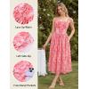 image:imageScarlet Darkness Floral Dress for Women 2026 Corset Milkmaid Dresses Casual Summer Sundress with PocketsRed