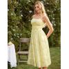 image:imageScarlet Darkness Floral Dress for Women 2026 Corset Milkmaid Dresses Casual Summer Sundress with PocketsYellow