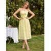 image:imageScarlet Darkness Floral Dress for Women 2026 Corset Milkmaid Dresses Casual Summer Sundress with PocketsYellow