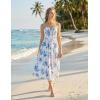 image:imageScarlet Darkness Floral Dress for Women 2026 Corset Milkmaid Sundress Wedding Guest DressesInk Blue Floral